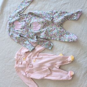 Twin Girl Matching Carter's Footies